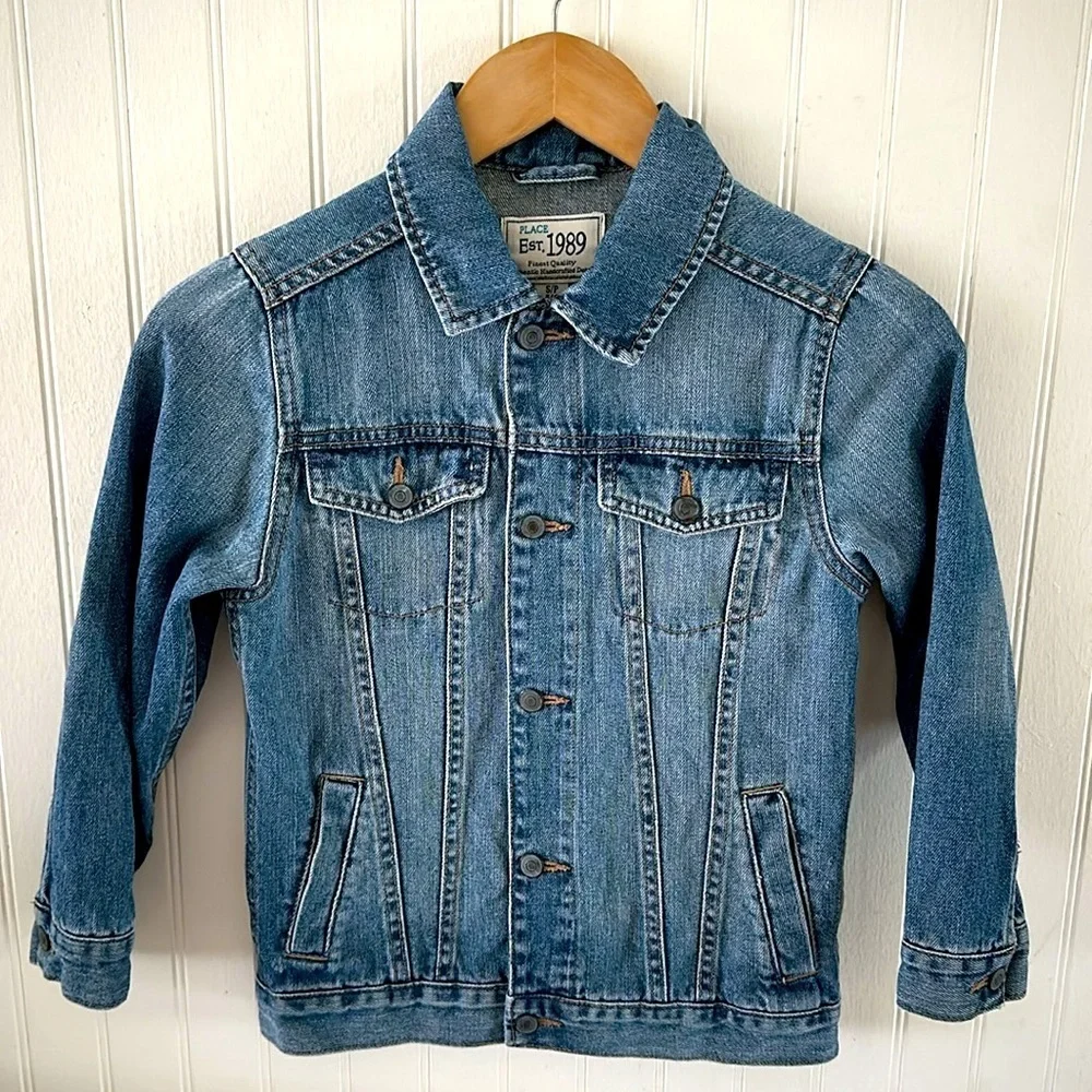 The Children's Place Boys/Unisex Basic Denim Jacket, Size S/P 5-6